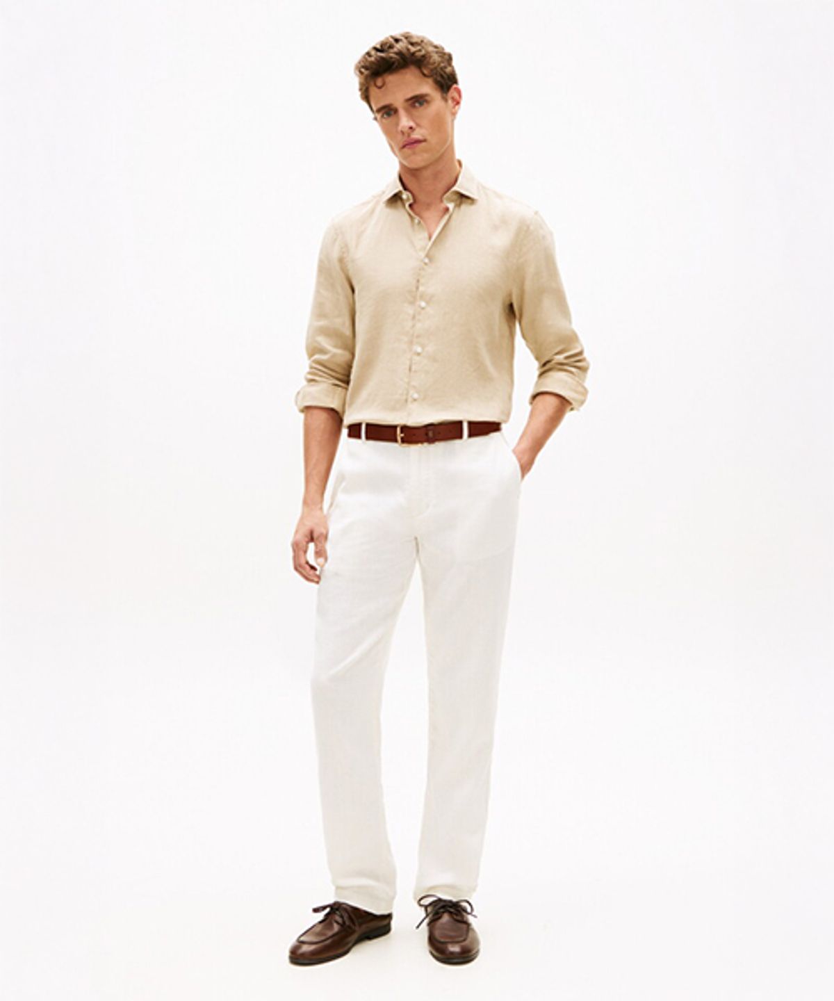 타미힐피거(TOMMY HILFIGER) 덴톤 소로나 린넨 블렌드 팬츠 (T12G1WPC100MT1Z00)