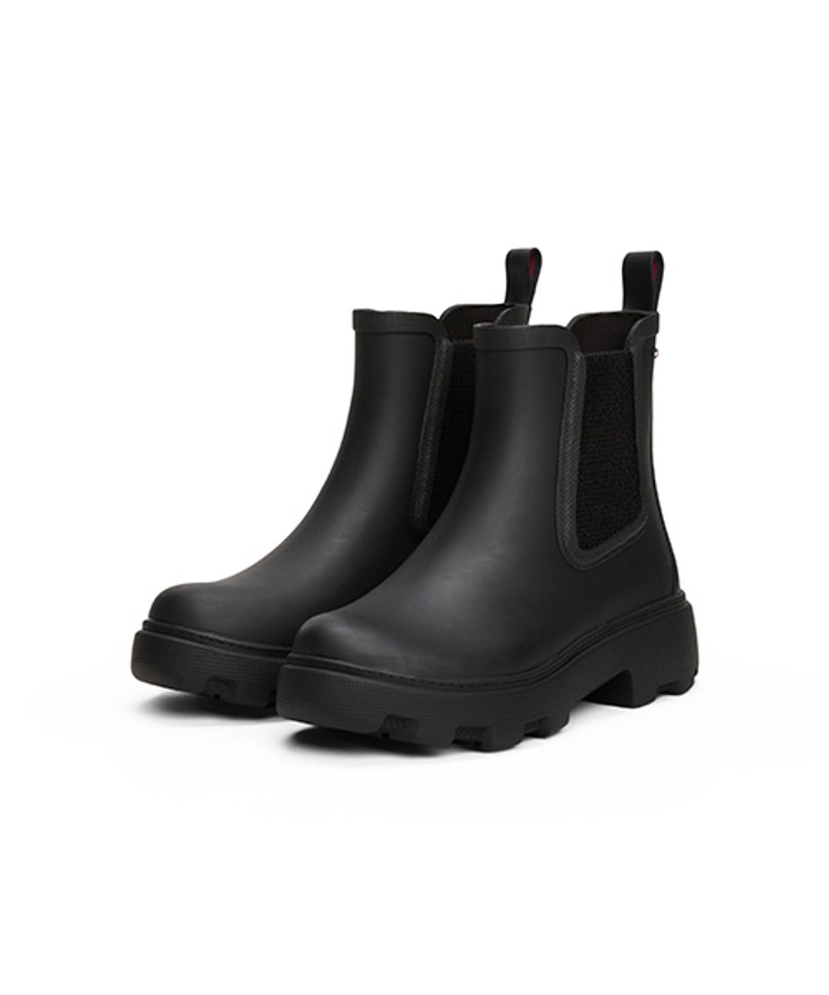 타미힐피거(TOMMY HILFIGER) 카산드라 앵클 러버 레인부츠-블랙(T52G0ASB410WT1BDS) (T52G0ASB410WT1BDS)
