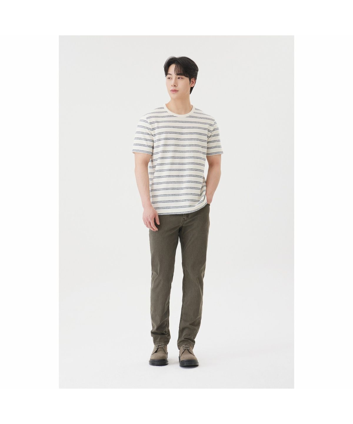 브렌우드(BRENTWOOD) [셀렉션] 스탠다드핏 피그먼트 워싱 컬러 데님 BRPDM26821KHX
