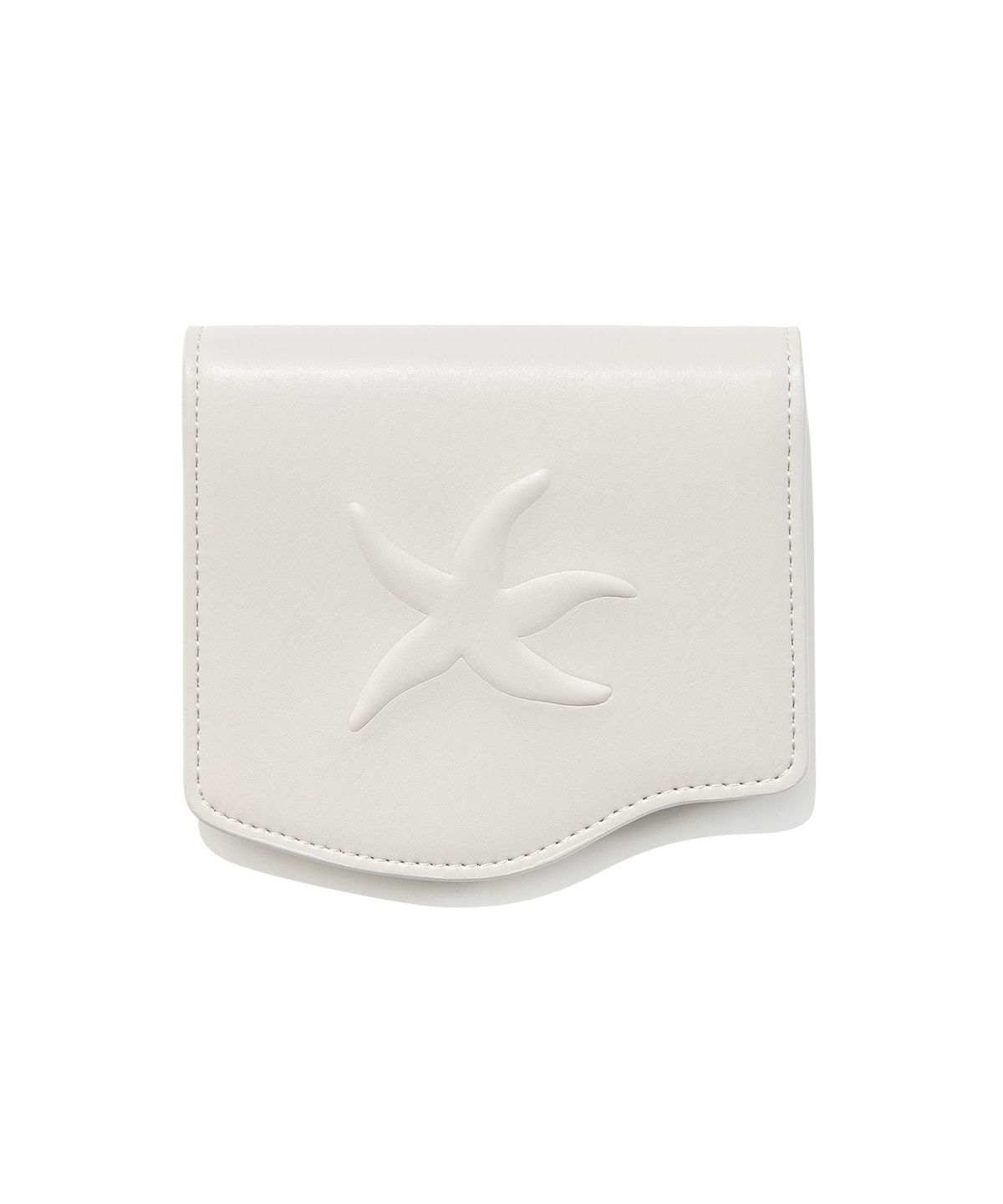 더콜디스트모먼트(THE COLDEST MOMENT) TCM embossed starfish wave wallet (light grey)