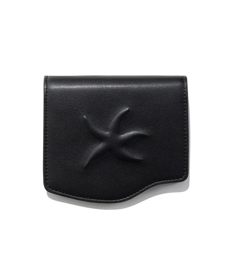 TCM embossed starfish wave wallet (black)