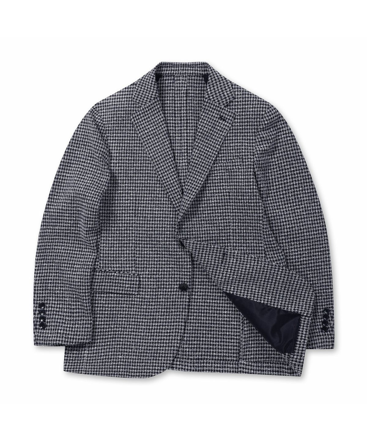 브렌우드(BRENTWOOD) 미니멀 체크 경량 써커 자켓 BRJBM26551NYX