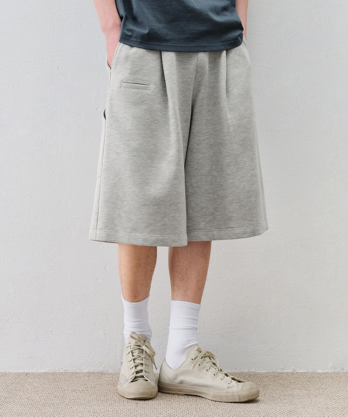 드로우핏(DRAW FIT) 로버스트 롱 버뮤다 스웻 팬츠 [M.GREY]