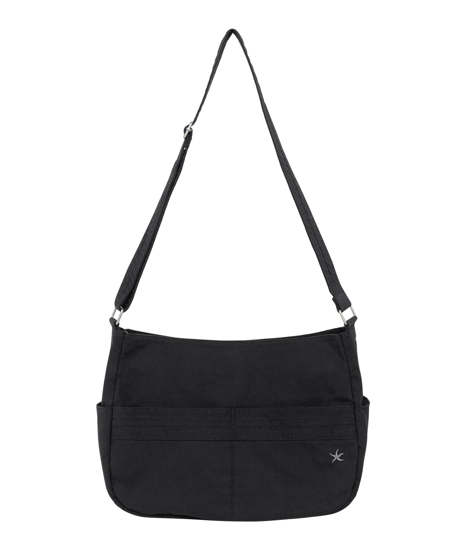 MUSINSA | THE COLDEST MOMENT TCM stitch washed cross bag (black)