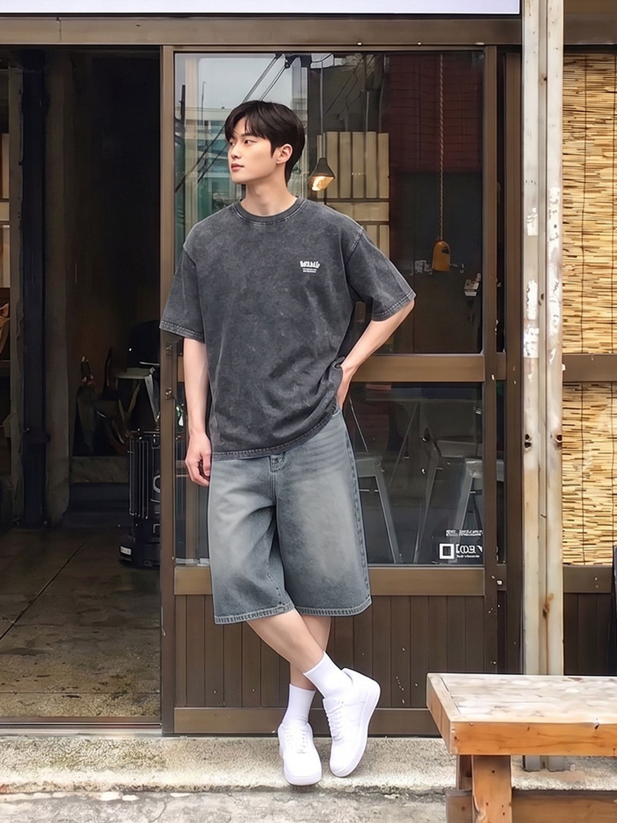 행텐(HANGTEN) 남성 버뮤다 데님팬츠_065(10570-056-402-10)