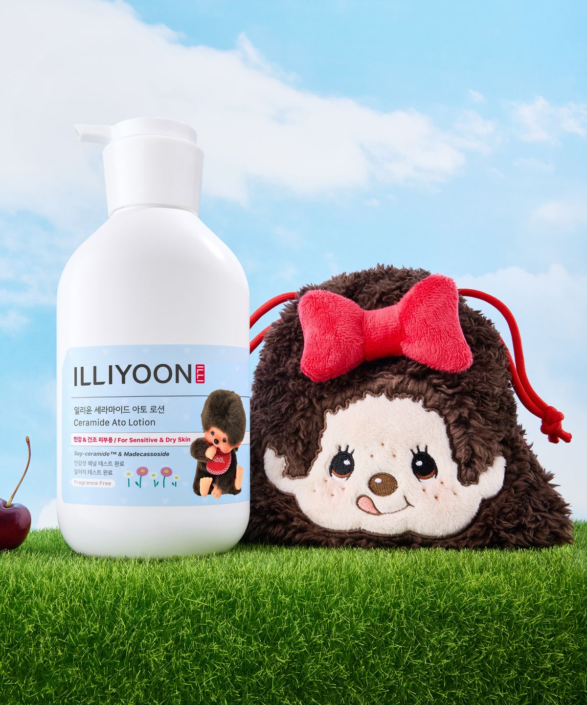 일리윤(ILLIYOON) [몬치치] 세라마이드 아토 로션 600ml+몬치치 복주머니 파우치