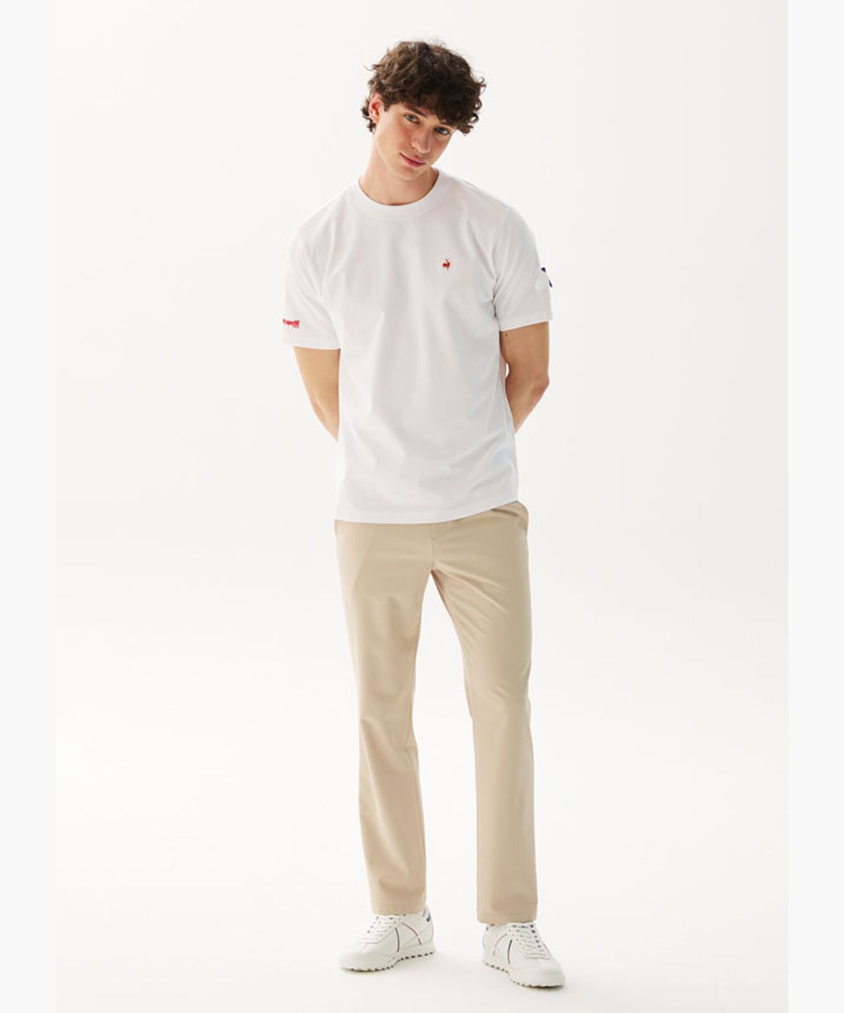 르꼬끄 골프(LECOQ GOLF) 남성 슬림핏 에센셜 팬츠 _BEGE GR121MPT32
