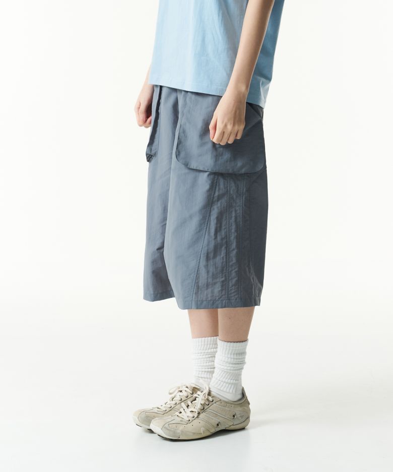 TCM pocket panel half pants (blue grey)
