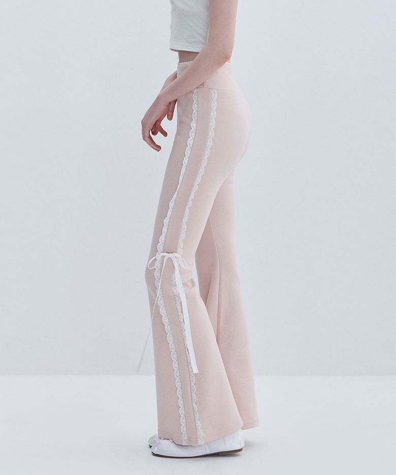 CONTOUR LINE RIBBON PANTS - PINK