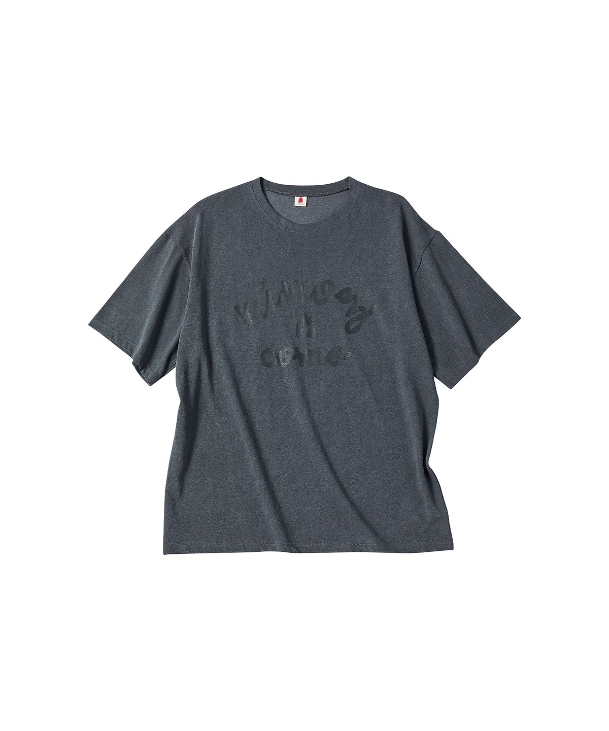 꼬모니노즈(COMONINOZ) COMO PIGMENT T-SHIRT [DEEP GRAY]