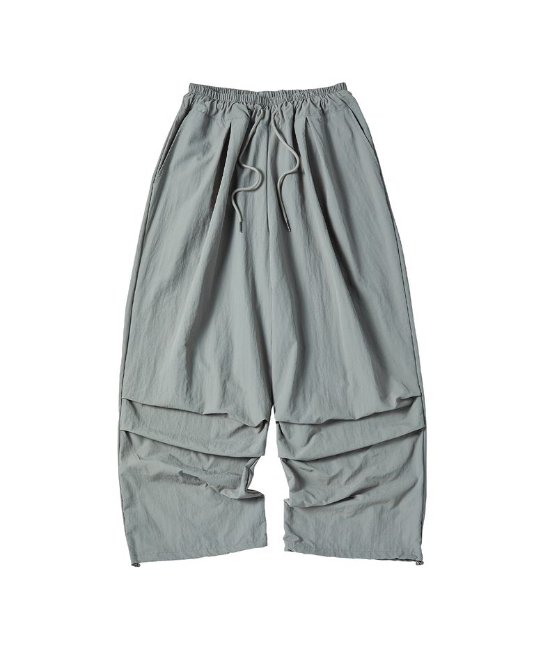NYLON PINTUCK PANTS [DEEP GRAY]