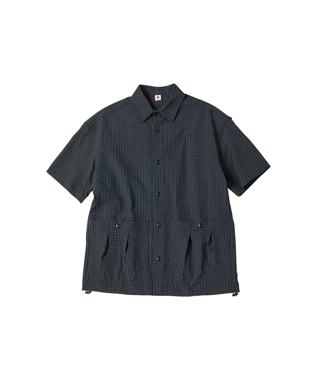 꼬모니노즈(COMONINOZ) CHECK HALF SHIRTS [NAVY]