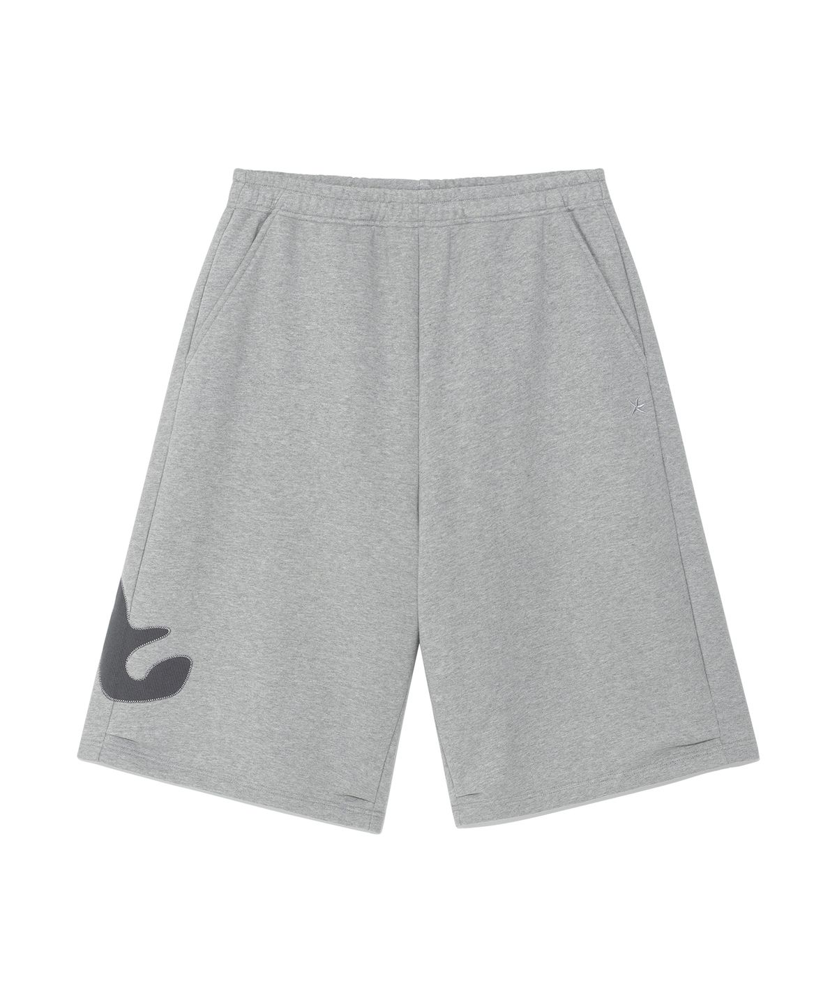 더콜디스트모먼트(THE COLDEST MOMENT) TCM zigzag stitch half sweat pants (melange grey)