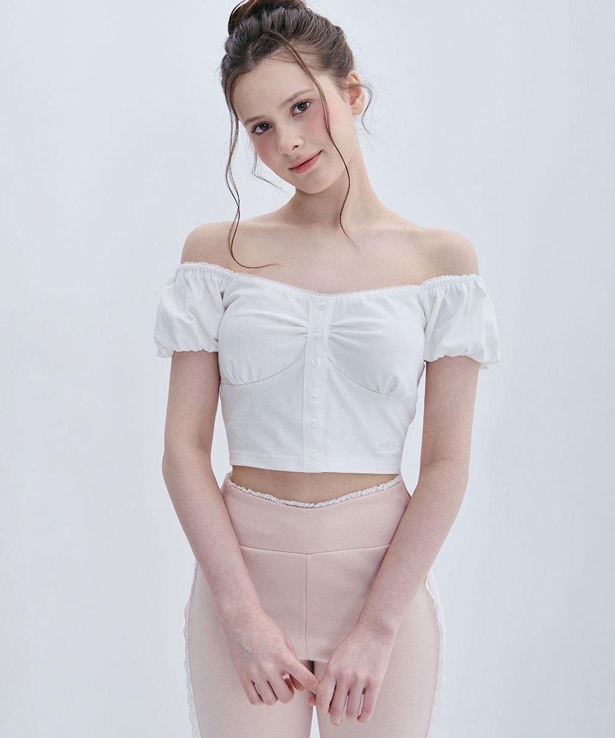 모아벨(MOABEL) COQUETTE PUFF TOP - CREAM
