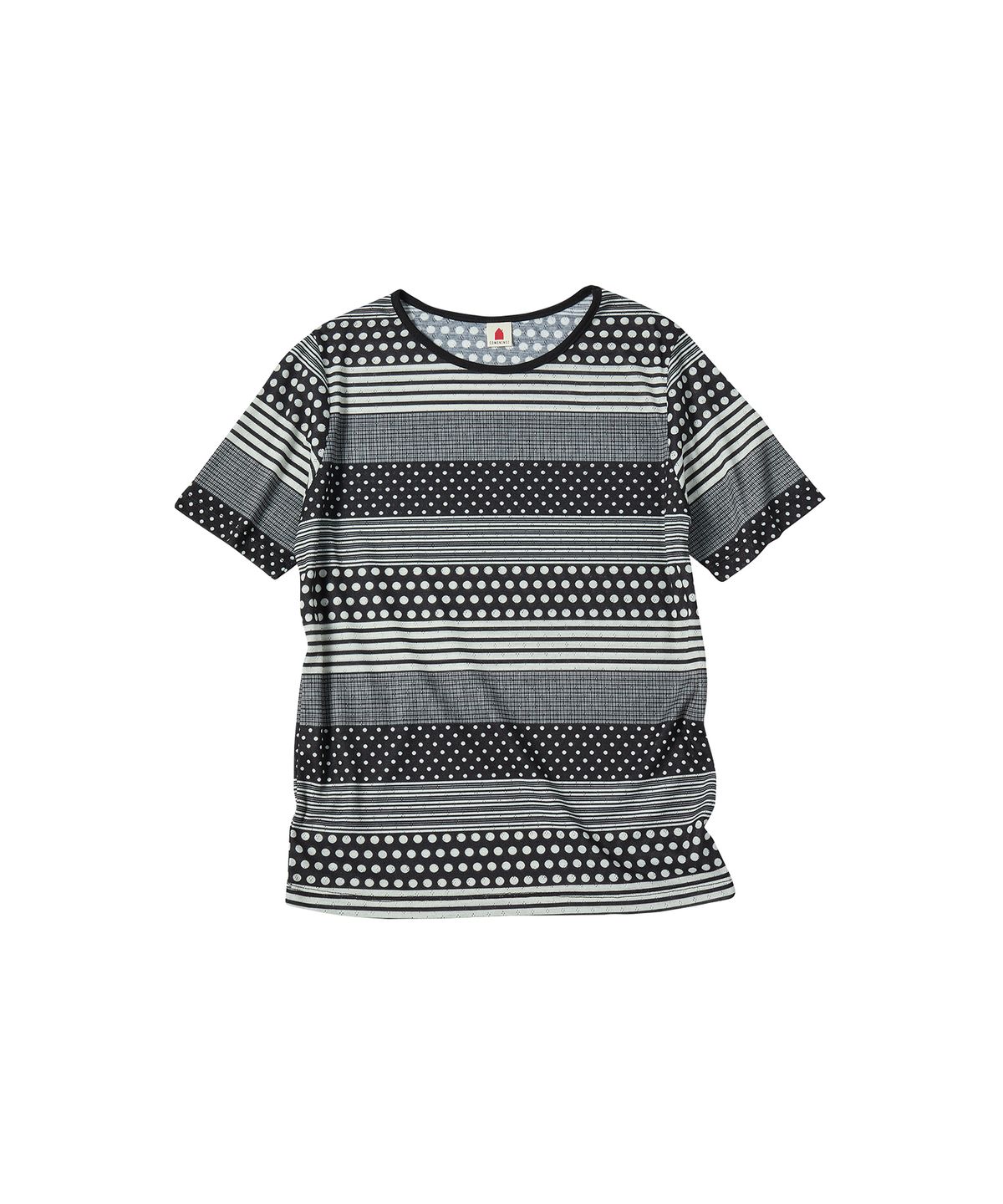 꼬모니노즈(COMONINOZ) W DOT ST HALF T-SHIRT [BLACK]