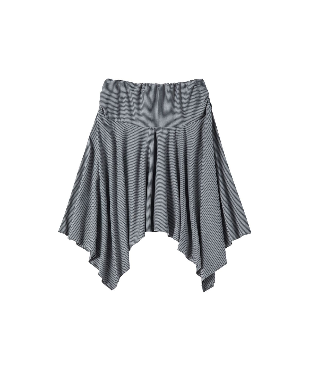 꼬모니노즈(COMONINOZ) W STRIPE LAYERED SKIRT [KHAKI]