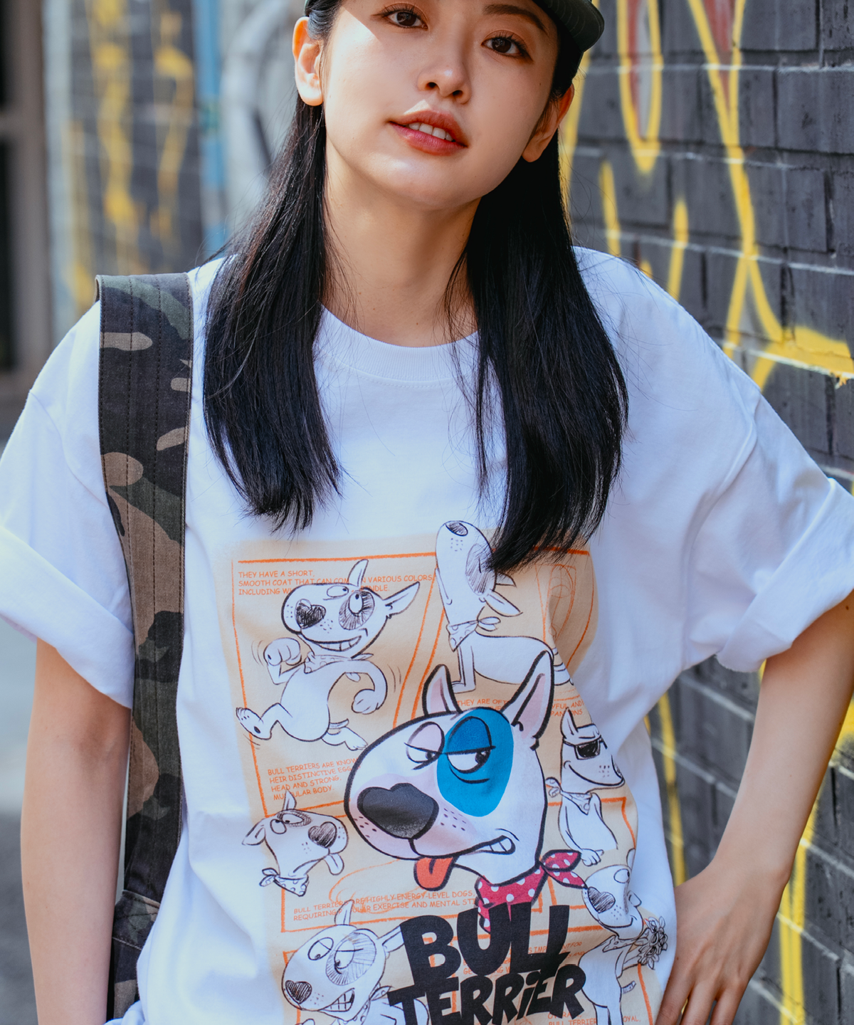 커버라이즈(COVERIZE) CARTOON BULL TERRIER 캐릭터 티셔츠