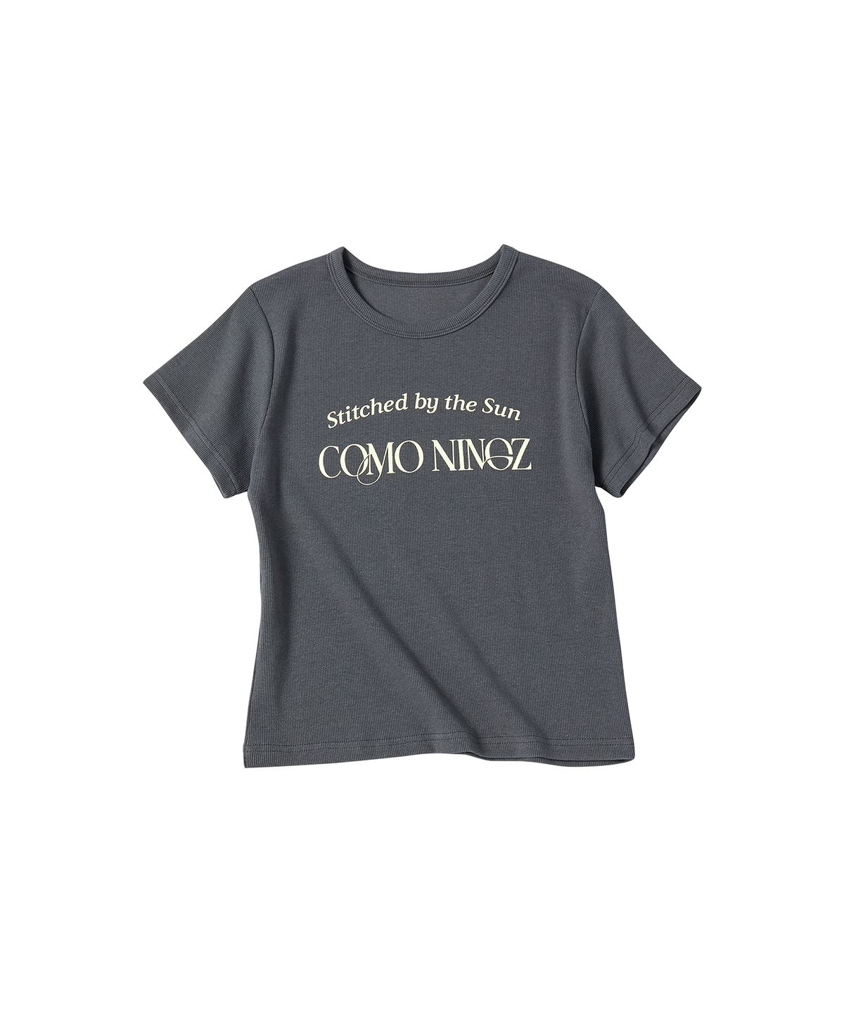 꼬모니노즈(COMONINOZ) W GRAPHIC GOLGI T-SHIRT [DEEP GRAY]