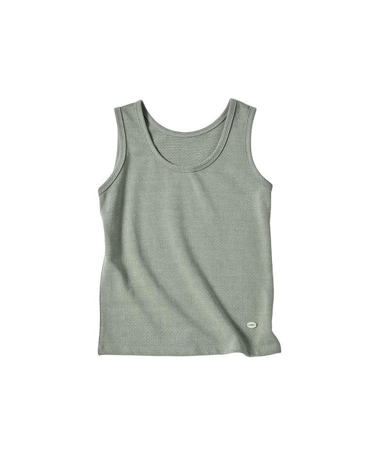 W PIGMENT SLEEVELESS [KHAKI]