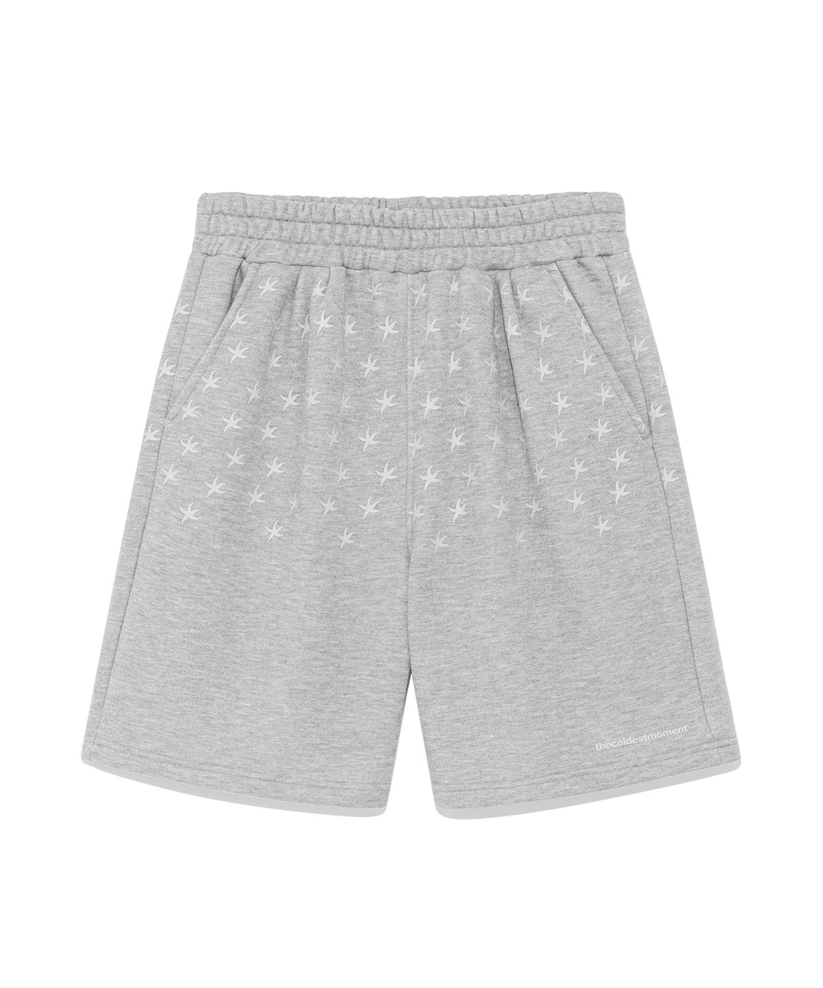 더콜디스트모먼트(THE COLDEST MOMENT) TCM starfish pattern half sweat pants (melange grey)