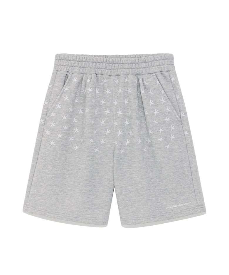 TCM starfish pattern half sweat pants (melange grey)