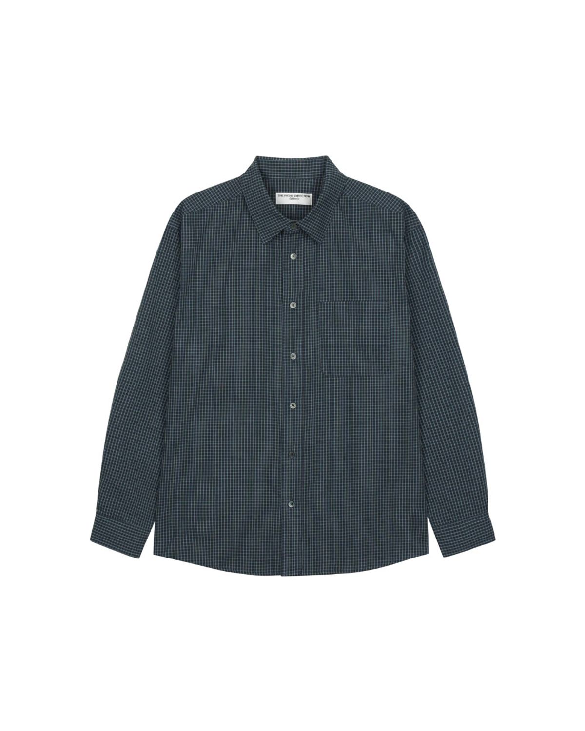 구보(GUVO) Gingham Check Shirt, navy