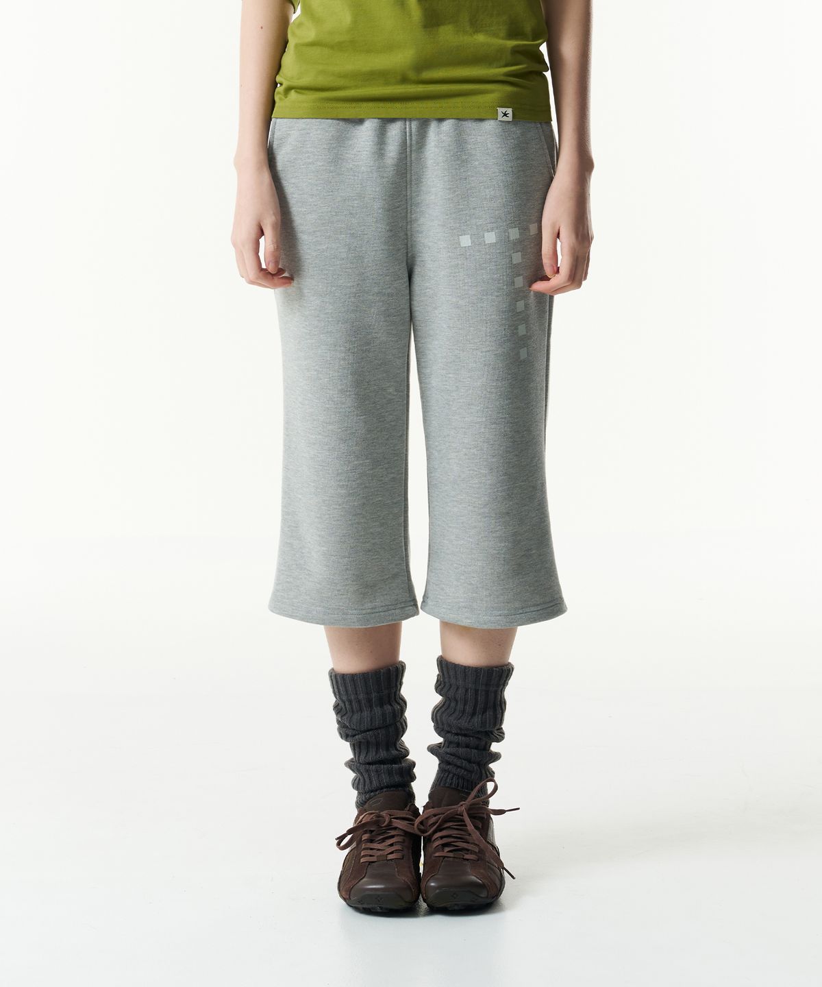 더콜디스트모먼트(THECOLDESTMOMENT) (w) TCM capri sweat pants (melange grey)