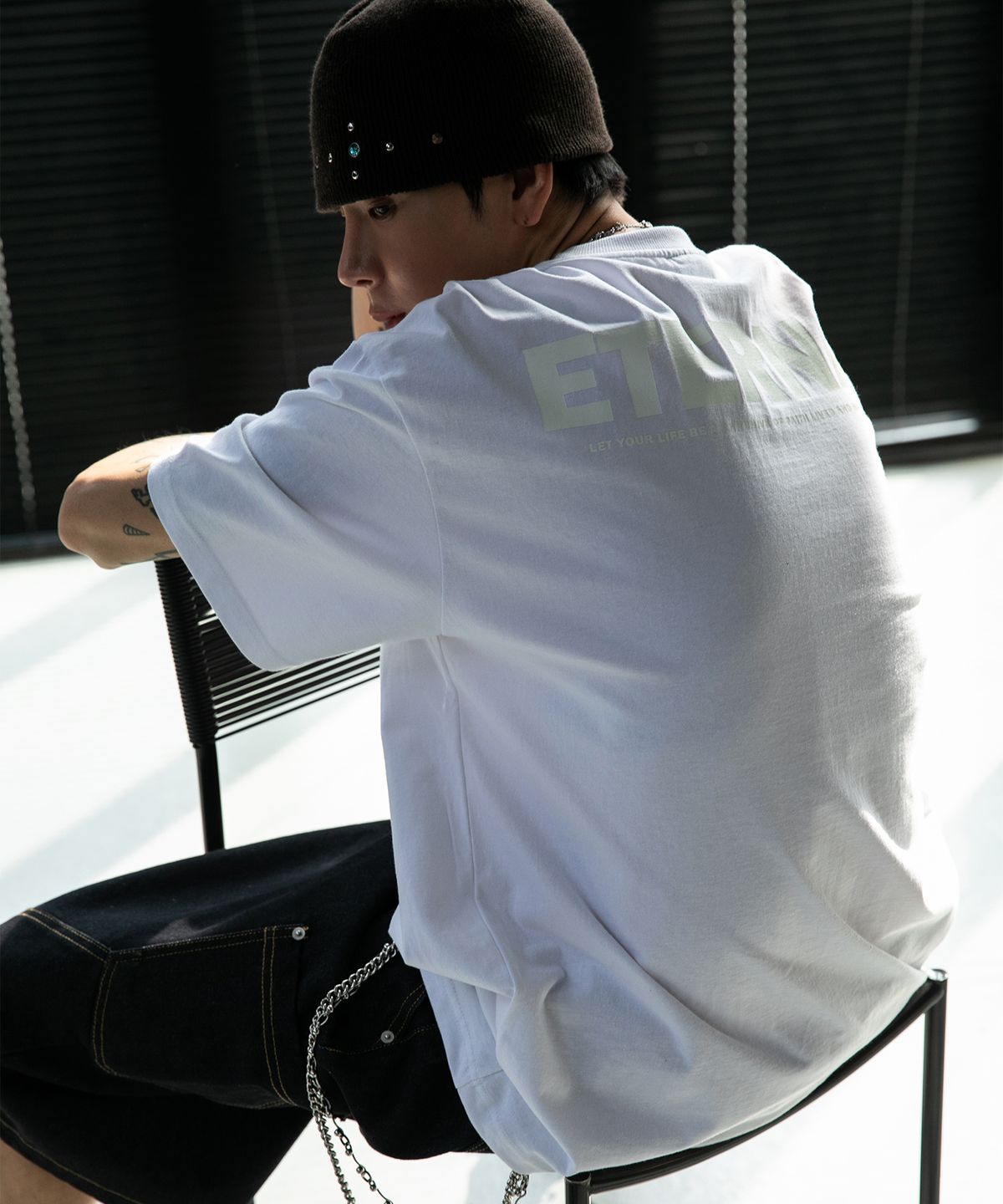 버닝카포네(BURNING CAPONE) BC 이터널 반팔 티셔츠 (WHITE)
