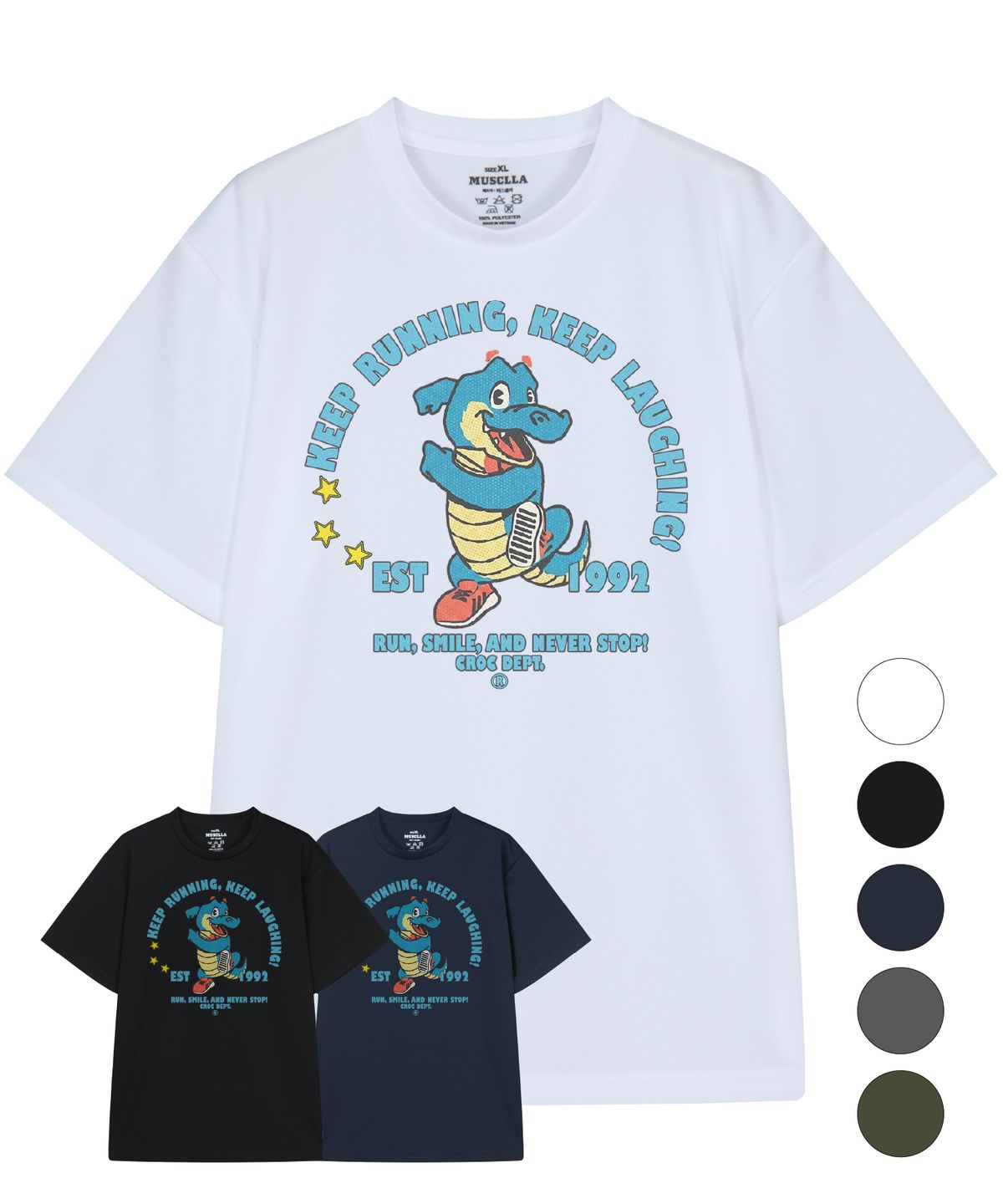 드리프트아웃(DRIFTOUT) 러닝 크록 기능성 반팔 티셔츠 (5color)