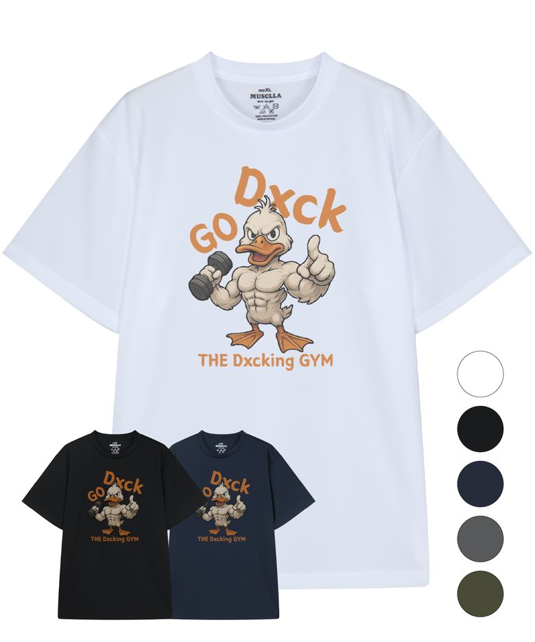 고 덕킹 짐 기능성 반팔 티셔츠 (5color)