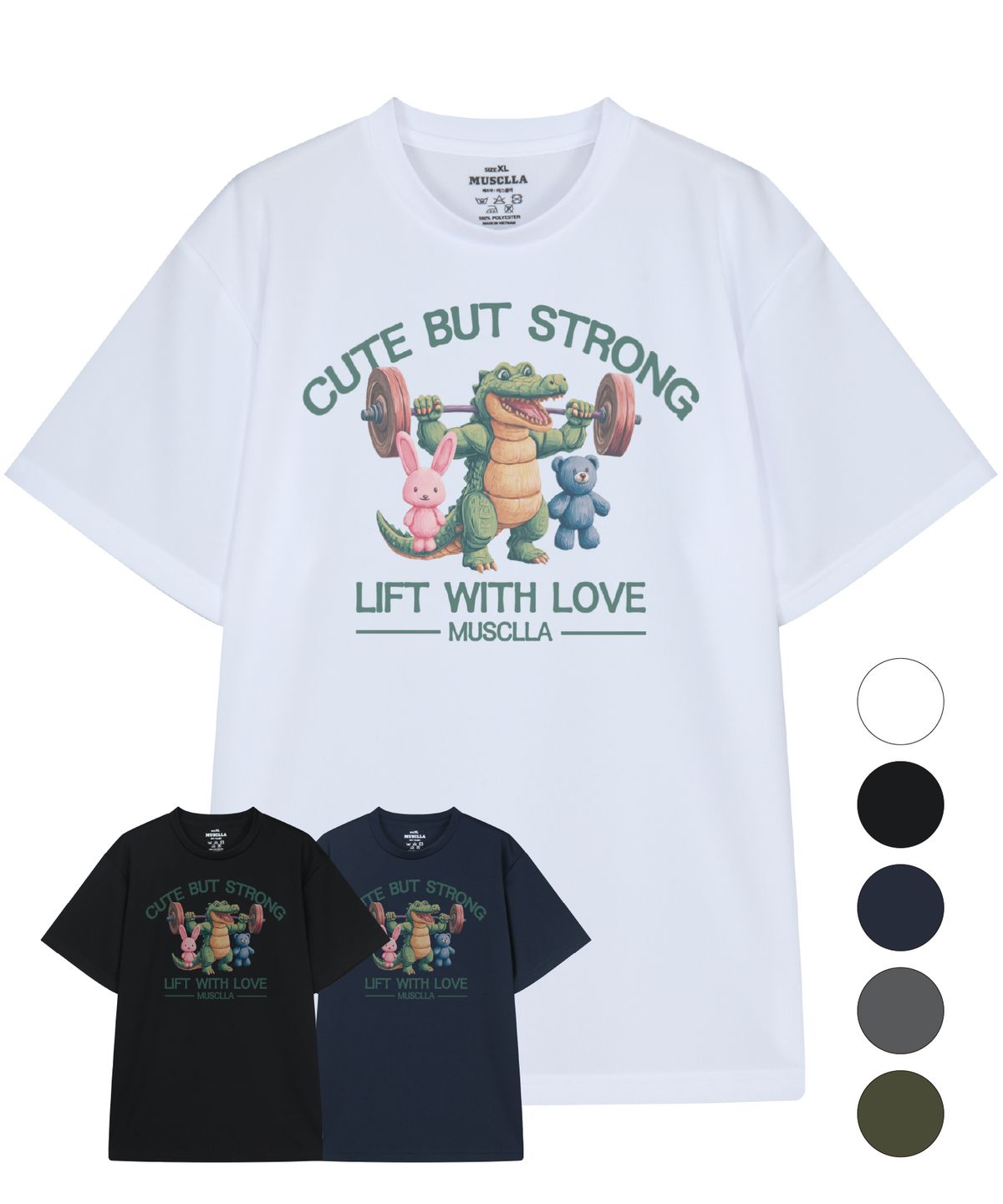드리프트아웃(DRIFTOUT) 큐트 벗 스트롱 크로커다일 기능성 반팔 티셔츠 (5color)