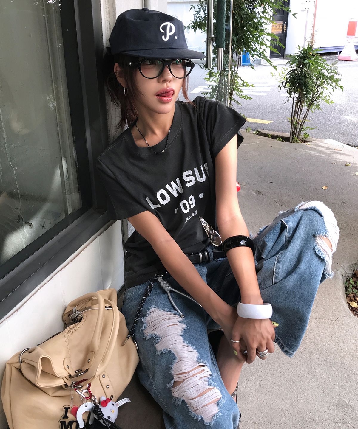 플랙 우먼(PLAC WOMEN) 그래픽 피그먼트 티셔츠 3colors