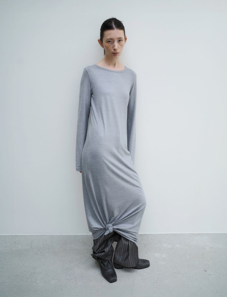 MAXI TAG DRESS, (HEATHER GRAY)