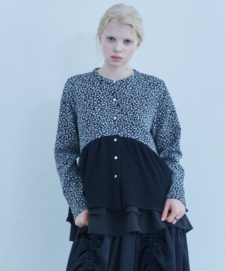 Flare Line Cardigan Black