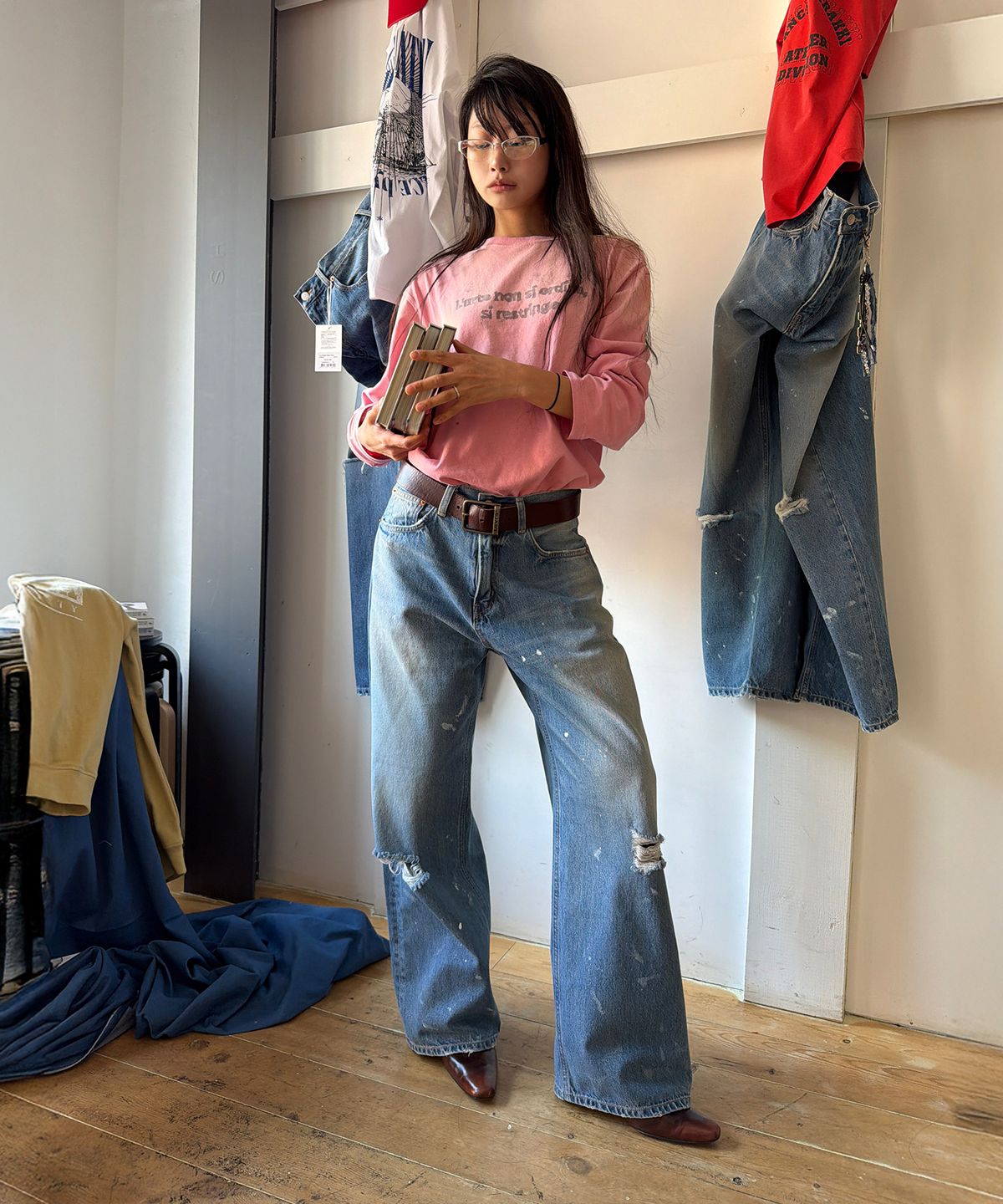 크래키(KRAKKI) [Women] Loose Fit Denim_Indigo [KR265PWN451]