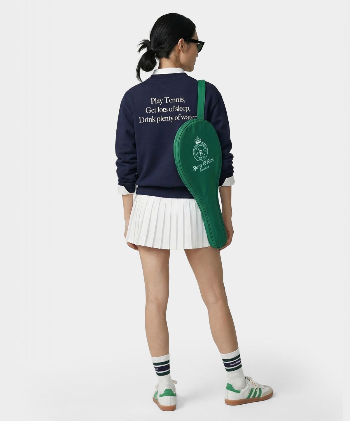 스포티앤리치(SPORTY&RICH) 플레이 테니스 크루넥 네이비 남여공용 R265AUW001