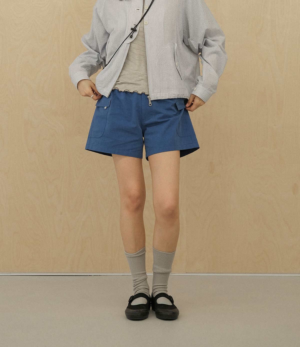 에메모가든(MMOGARDEN) (w) flap pocket shorts (3colors)