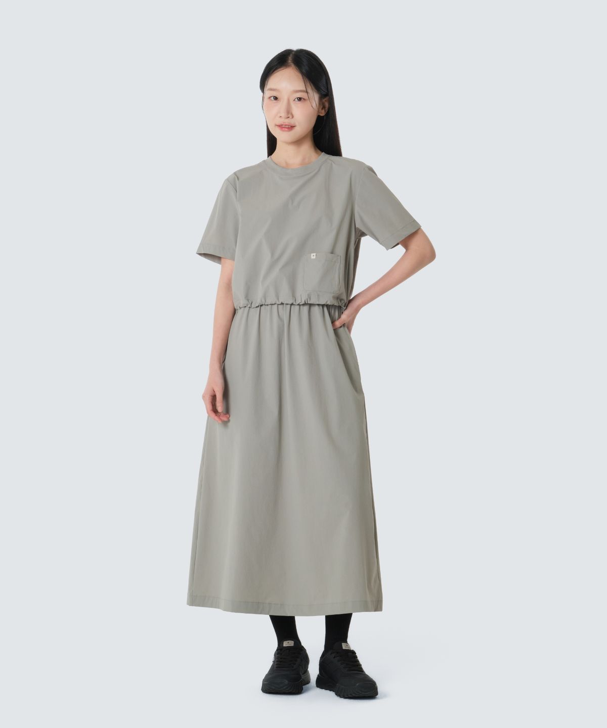 스노우피크 어패럴(SNOWPEAK APPAREL) 씬테크 베이직 원피스 (S26MWSOP31) Fog Gray