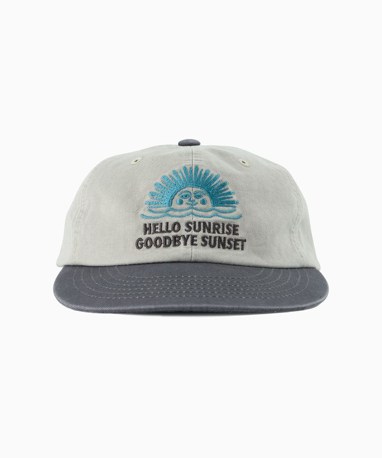 90s Logo 6Panel Cap_Light Gray & Charcoal