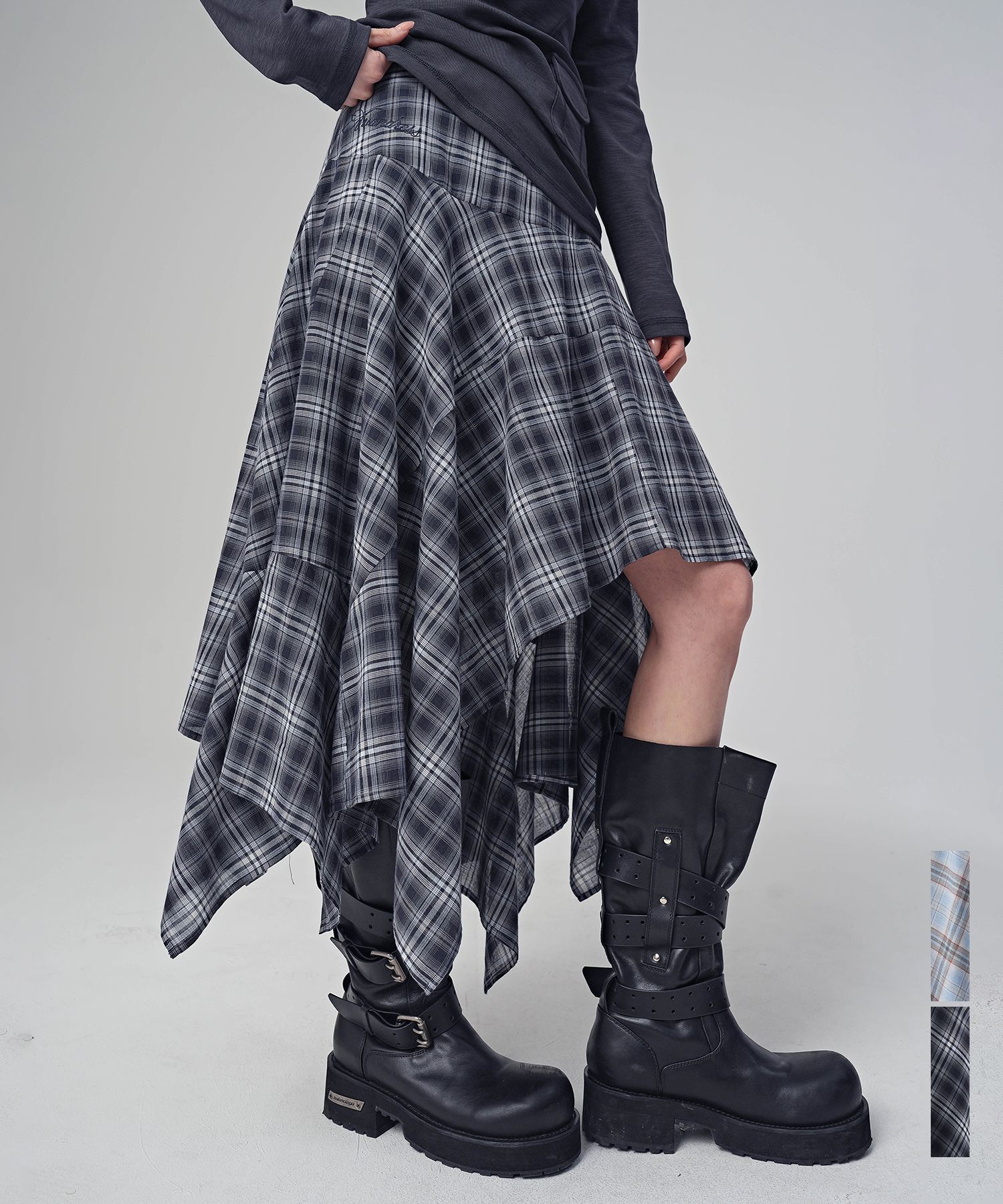 Anna Double Long Coat BLACK source detail 51