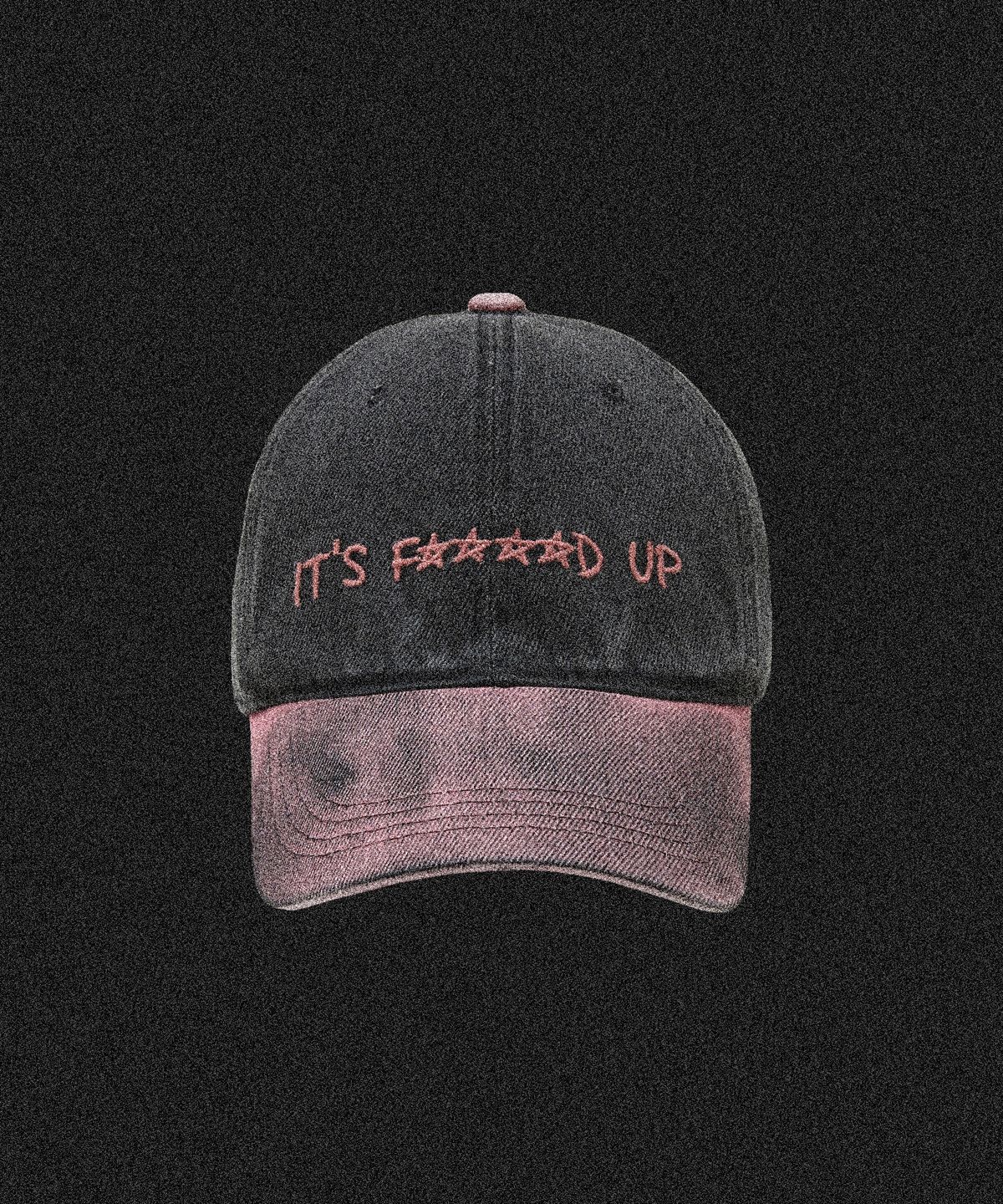퍽드(FXXXXD) 메세지 스트랩백 더티 챠콜/코랄