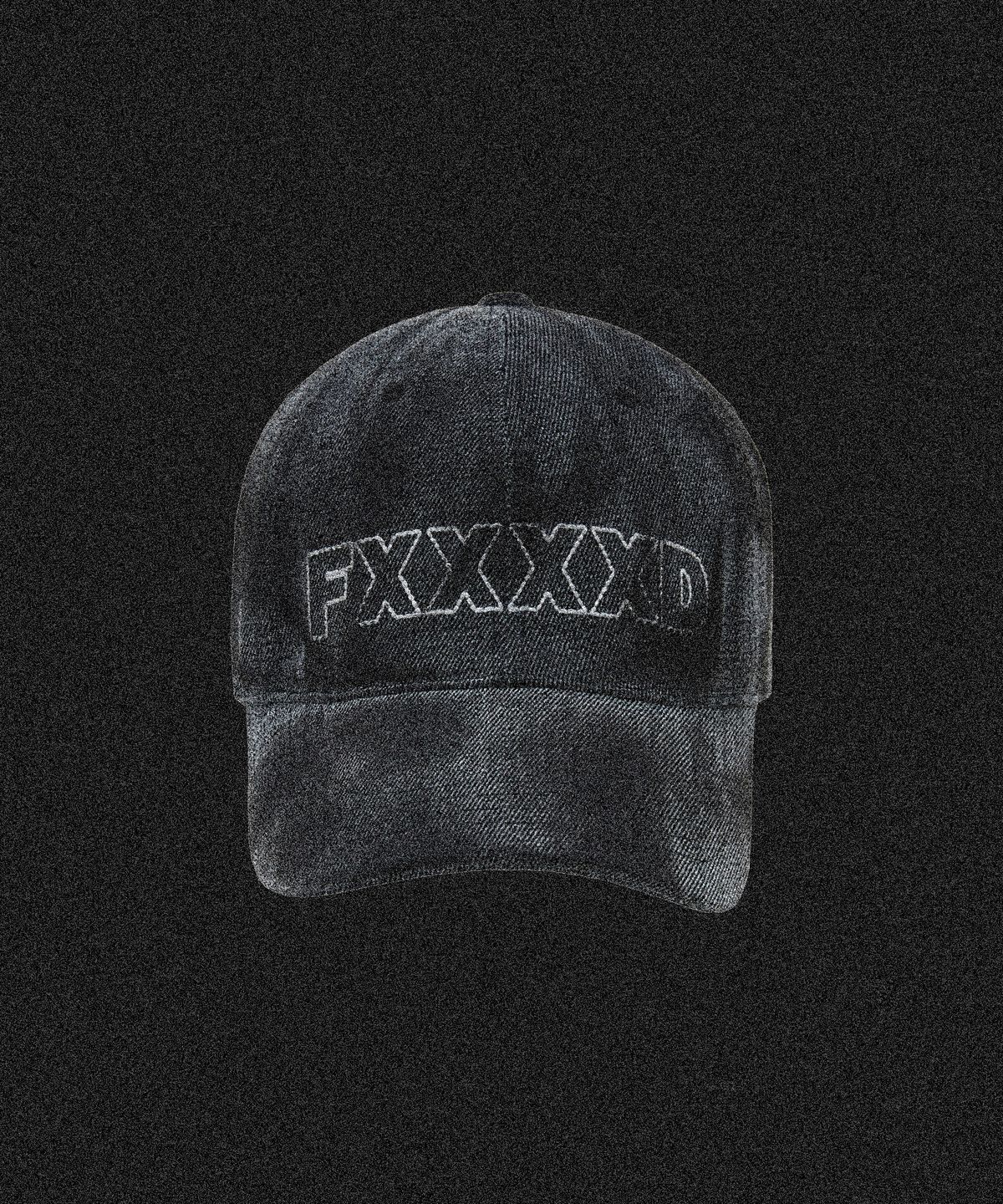 퍽드(FXXXXD) 스티치 퍽드 스트랩백 더티 그레이