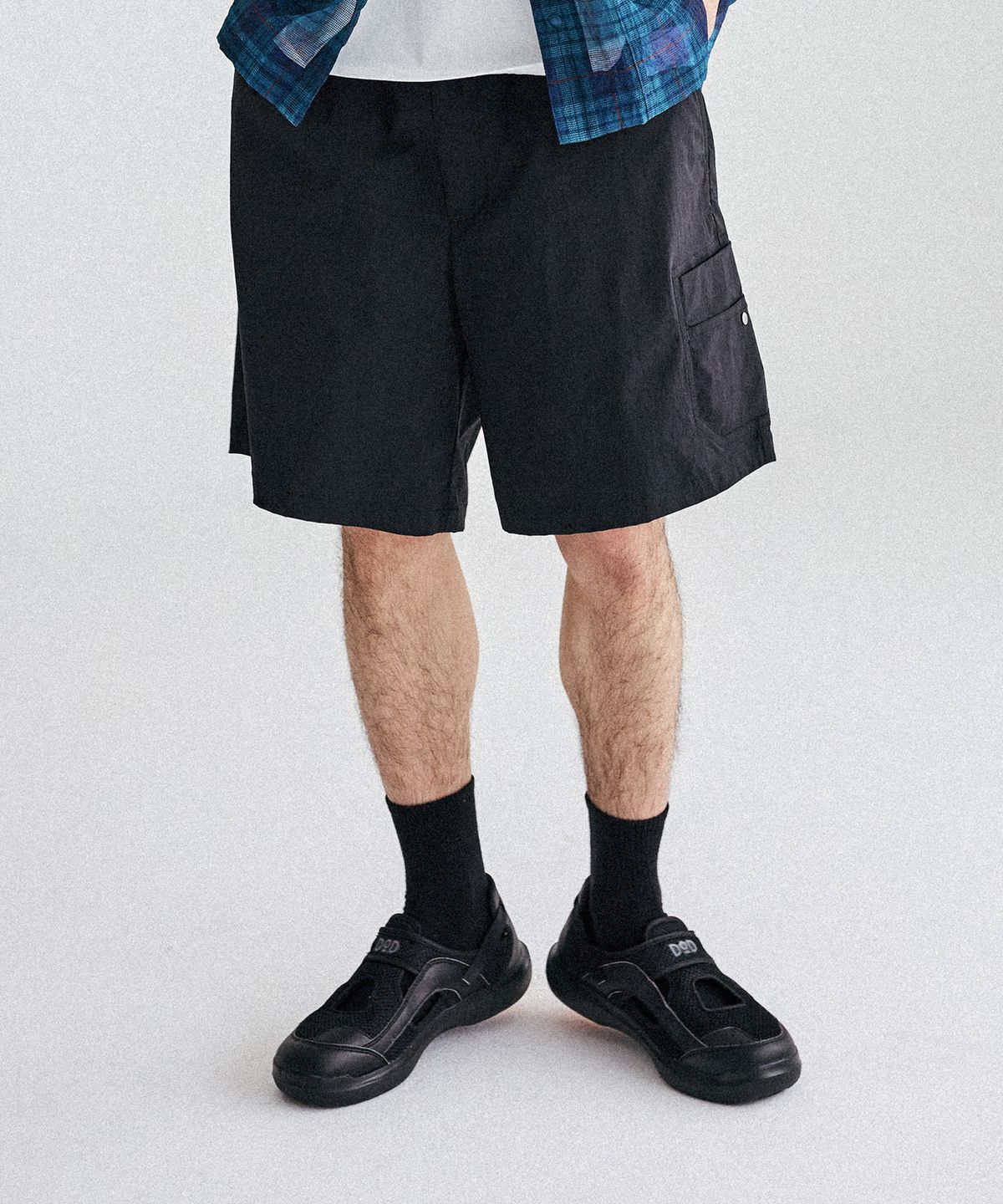 디오디(DOD) 스루스루 레귤러핏 반바지(BLACK)