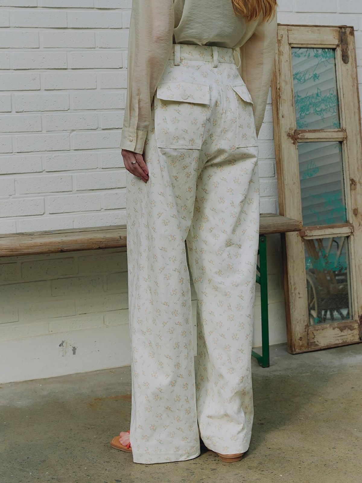 뮈뮈에르(MUEMUER) Fatigue Cotton Pants MU2633PT301M_CREAM