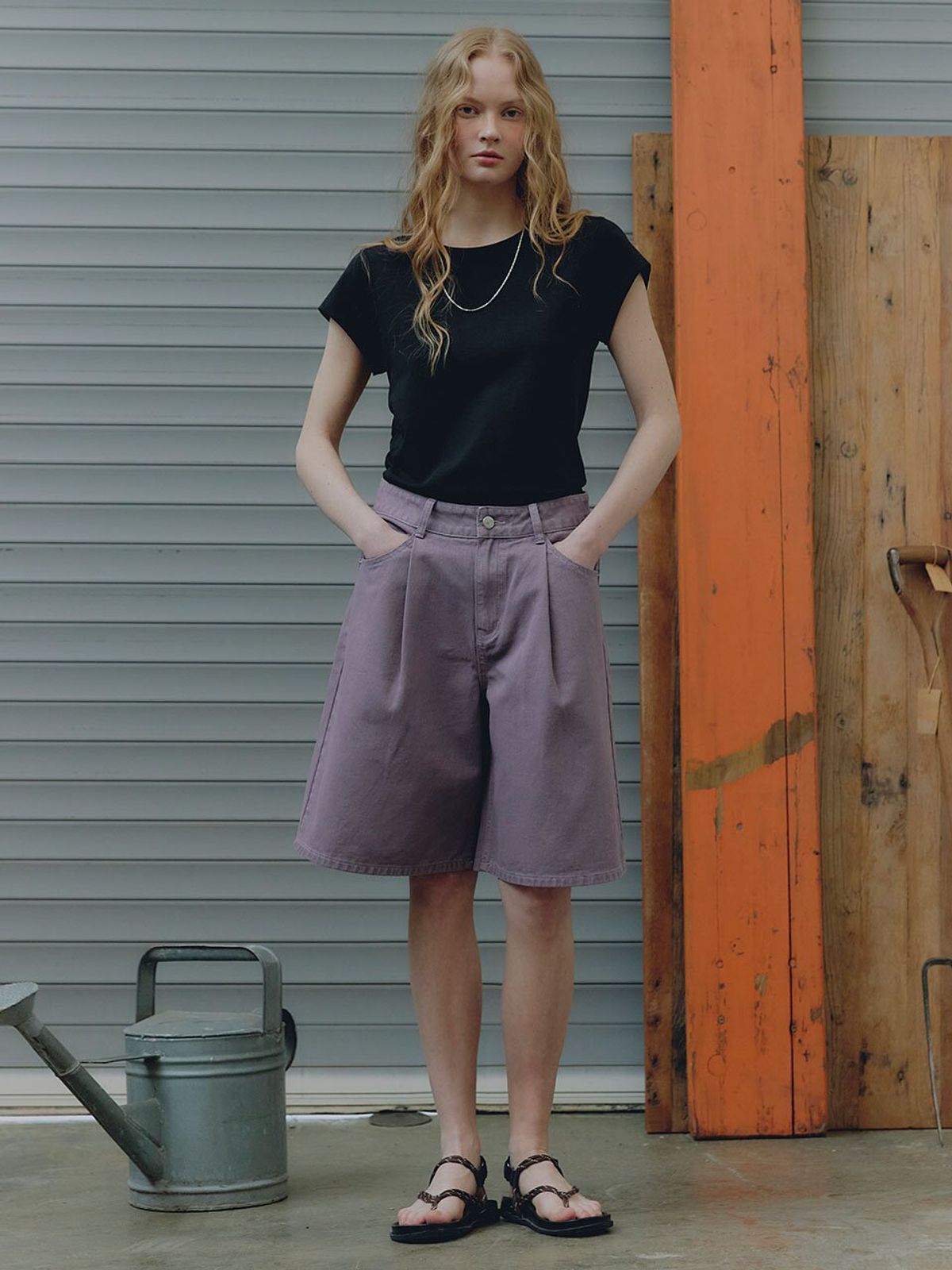 뮈뮈에르(MUEMUER) Dying Bermuda Pants MU2633DN301M