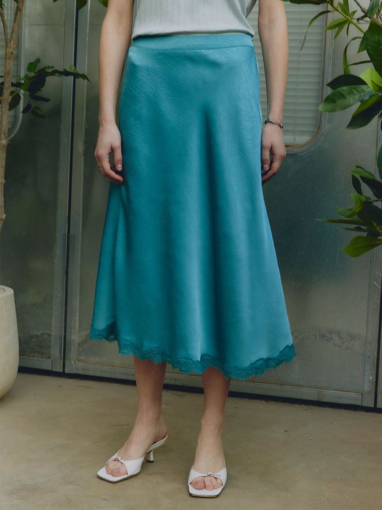 Velia A-Line Skirt MU2633SK303M_TURQUOISE BLUE