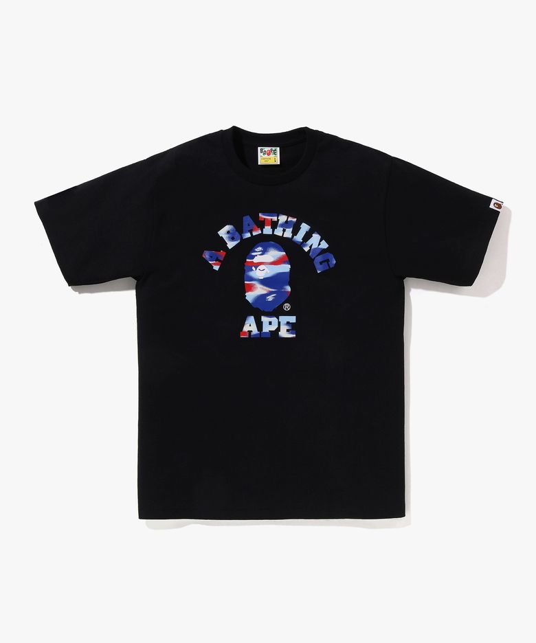 스크린 카모 콜리지 티셔츠(M) BLACK/BLUE