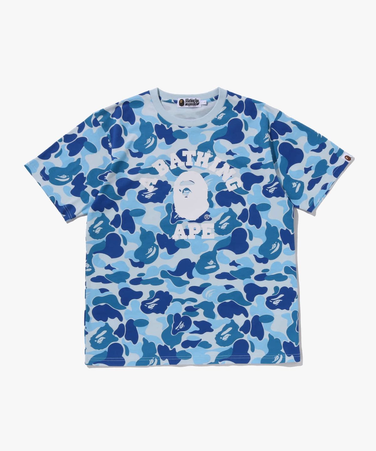 베이프(BAPE) ABC 카모 콜리지 티셔츠(M) BLUE