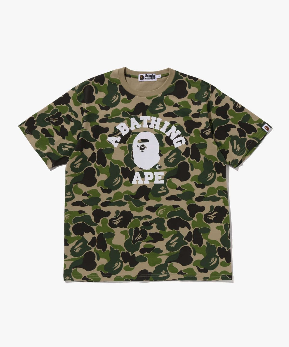 베이프(BAPE) ABC 카모 콜리지 티셔츠(M) GREEN