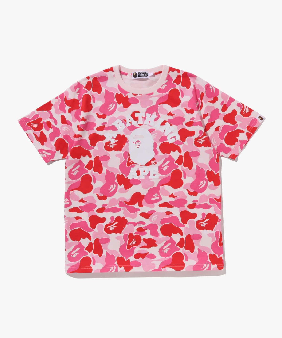 베이프(BAPE) ABC 카모 콜리지 티셔츠(M) PINK